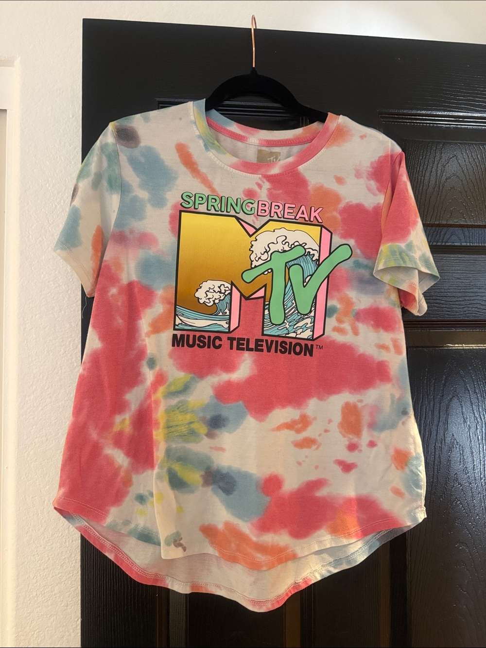 MTV Tie-Dye Spring Break Tee - Pink, Blue, Yellow, Orange, Green